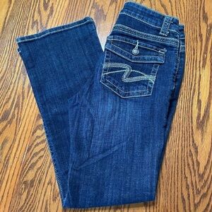 Lee Slender Secrets Dark Wash Blue Denim Slim Bootcut Jeans 6 Petite